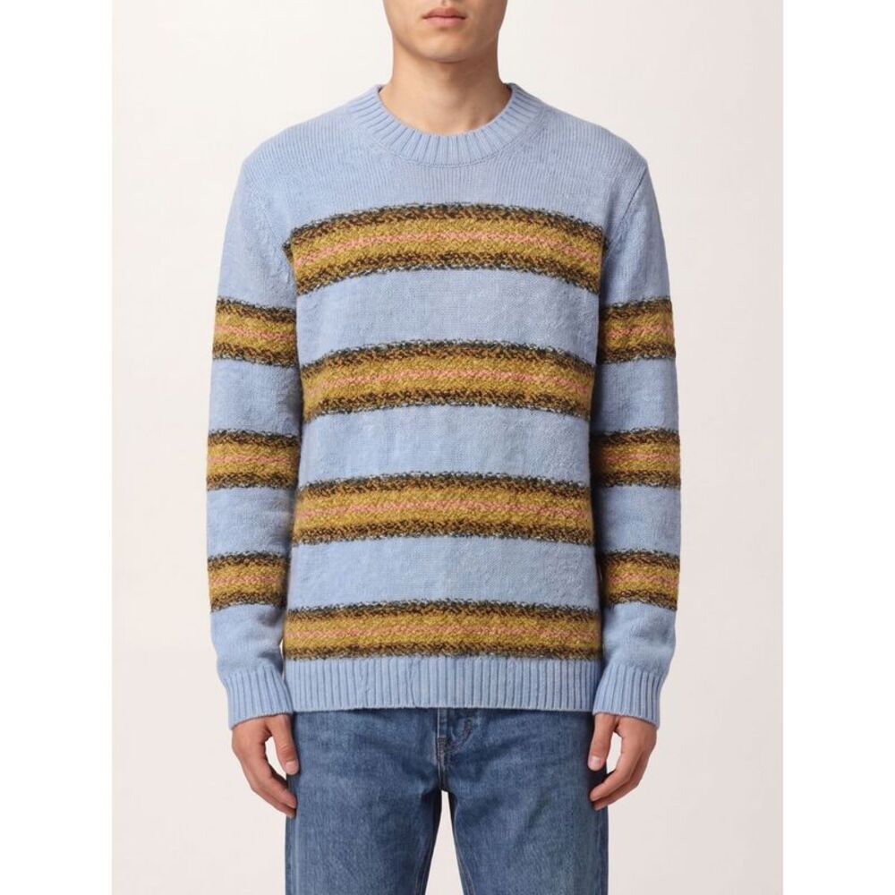 Dries Van Noten Men Dries Van Noten Multicolour Striped Wool Crewneck Jumper